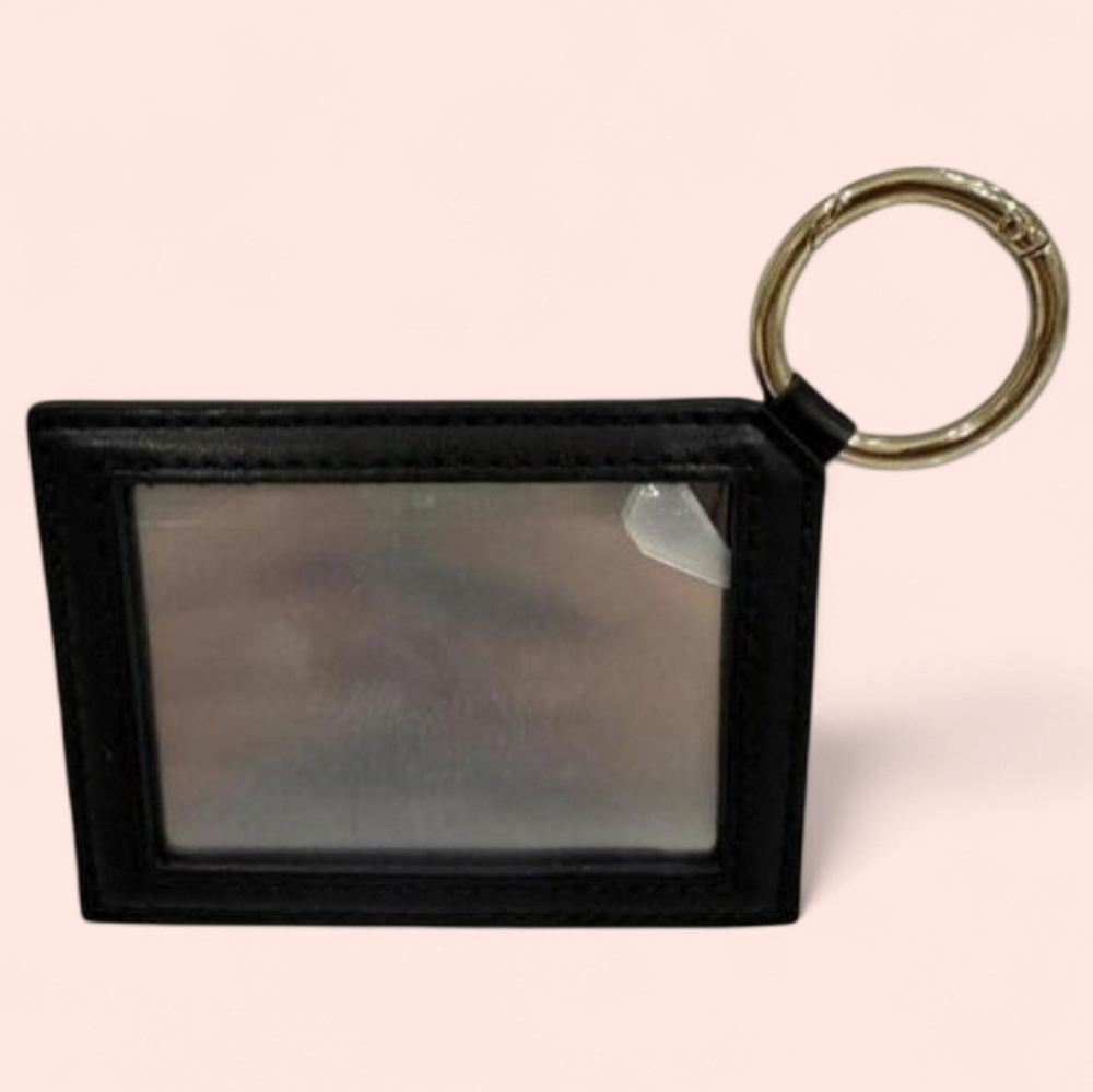 Yves Saint Laurent Beaute Black Card Holder Keyring with Gold YSL Logo - Picture 2 of 4